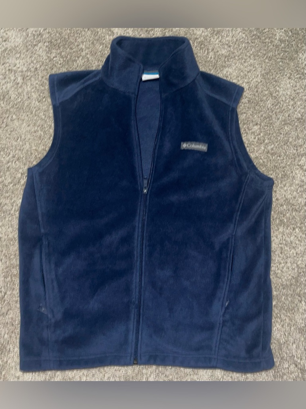 Columbia Men’s Fleece vest Medium zip up navy